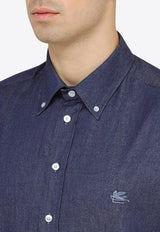 Logo Embroidered Denim Shirt