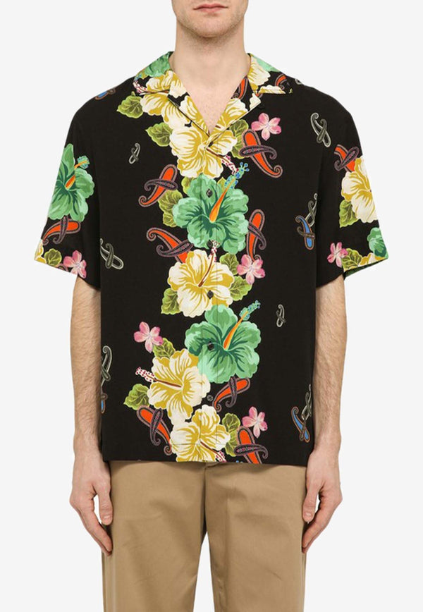 Floral Print Bowling Shirt