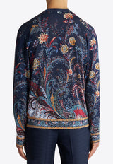 Paisley Silk and Cashmere Floral Sweater