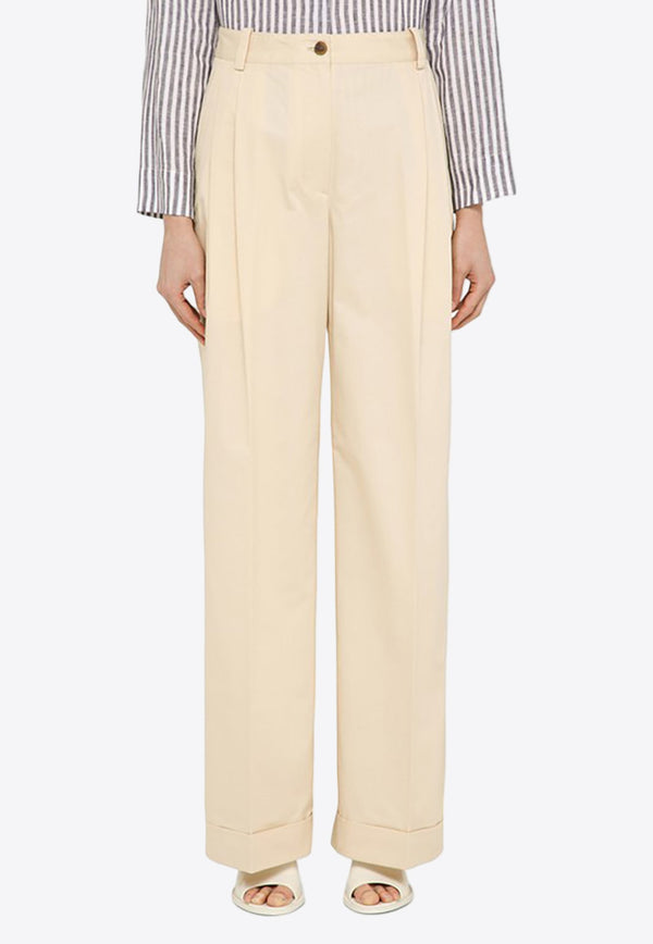 Pleated Straight Pants