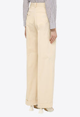 Pleated Straight Pants