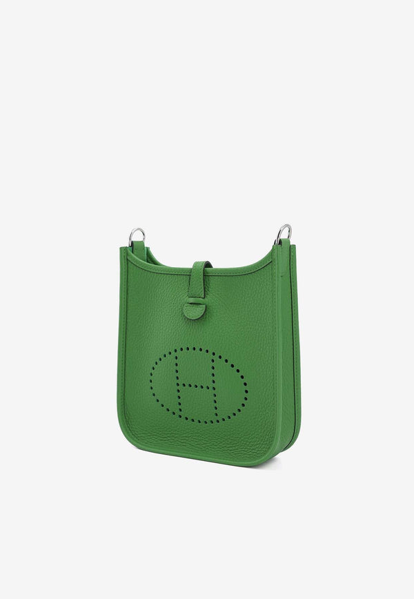 Mini Evelyne 16 Amazone in Vert Yucca Clemence Leather with Palladium Hardware