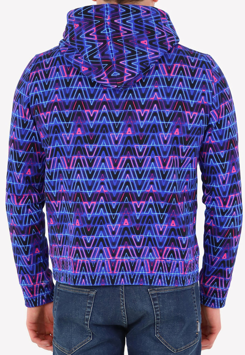 Optical Pattern Print Hoodie