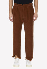 Distressed Velvet Corduroy Pants