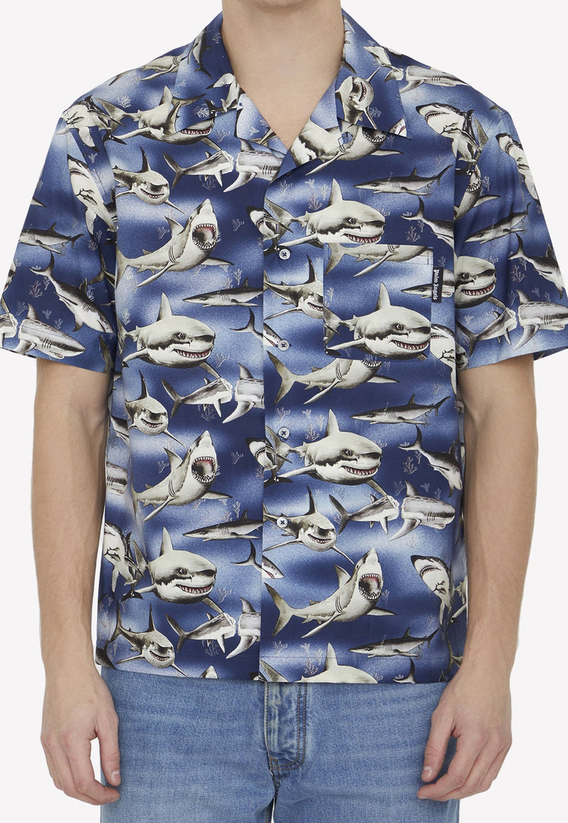 Shark Print Short-Sleeved Shirt