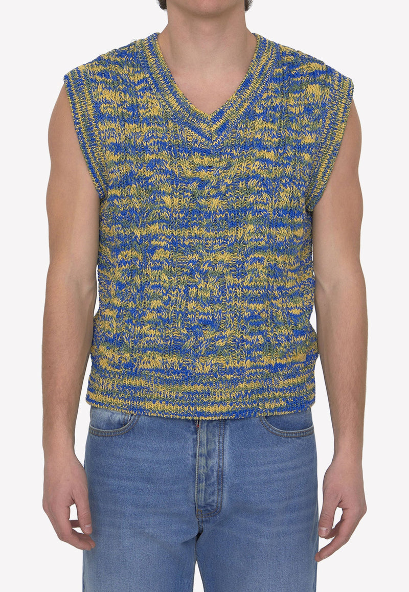 V-neck Knitted Sweater Vest