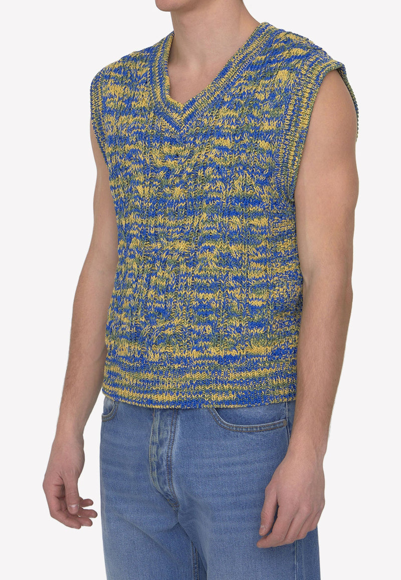 V-neck Knitted Sweater Vest