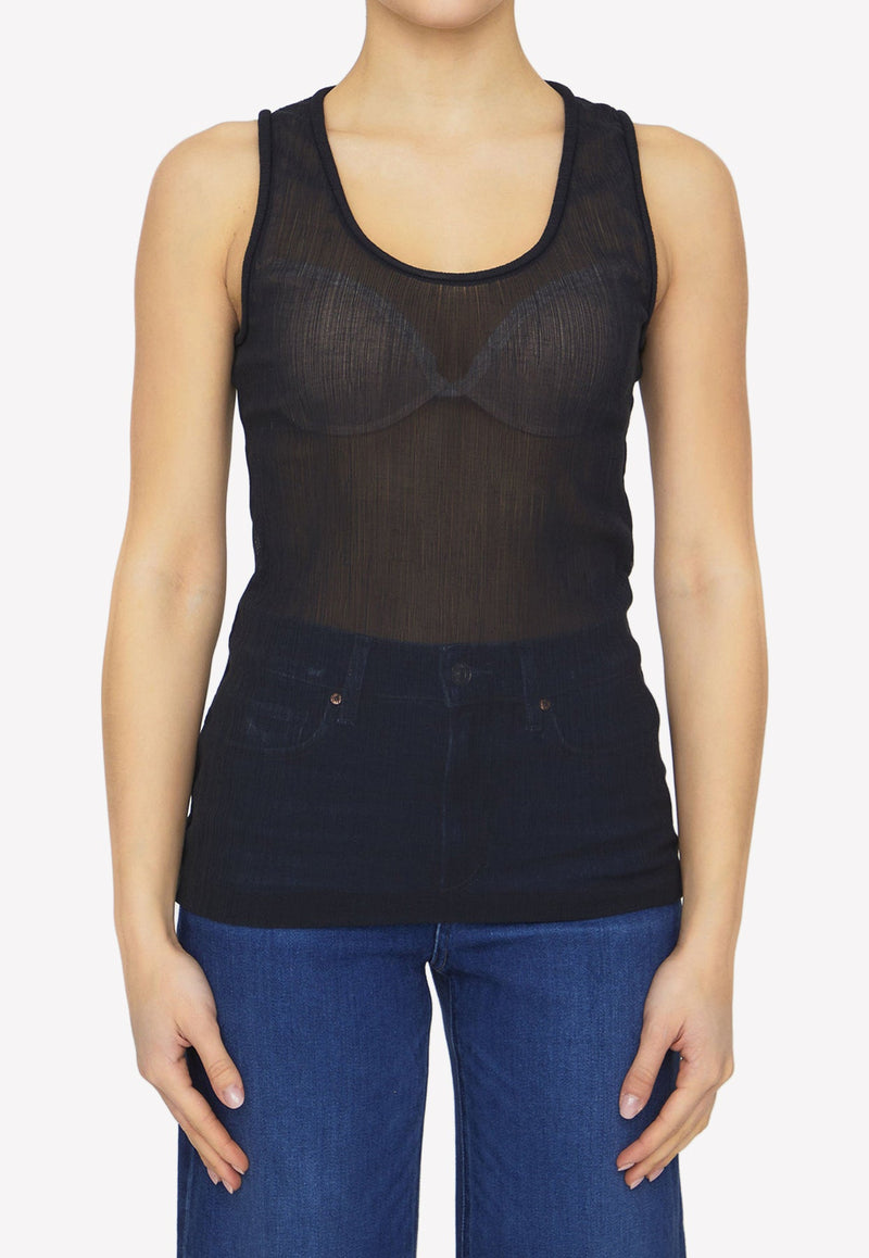 Semi-Sheer Sleeveless Top