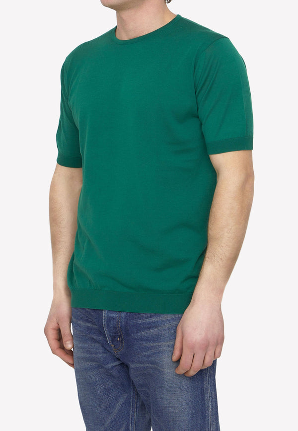 Short-Sleeved Knitted T-shirt