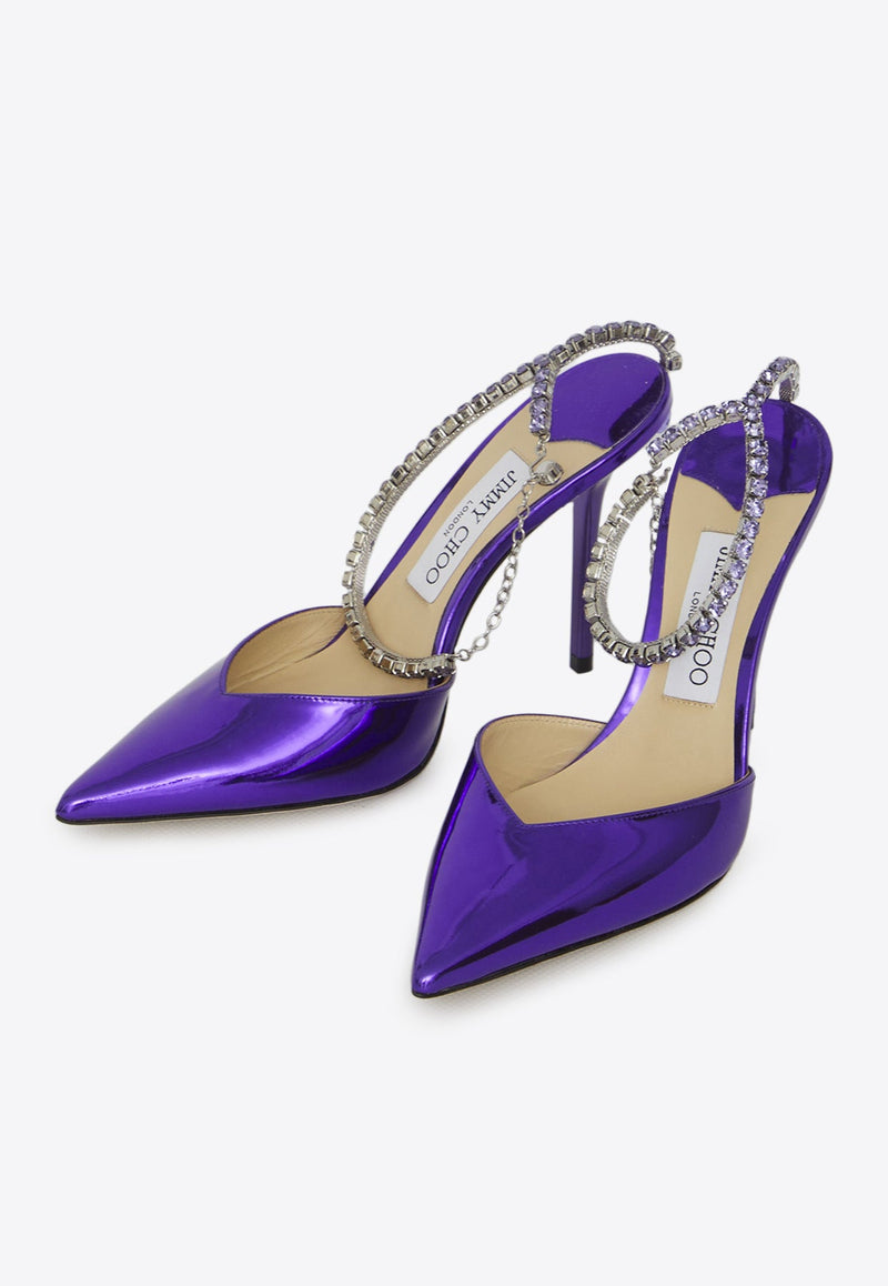 Saeda 100 Crystal-Embellished Pumps