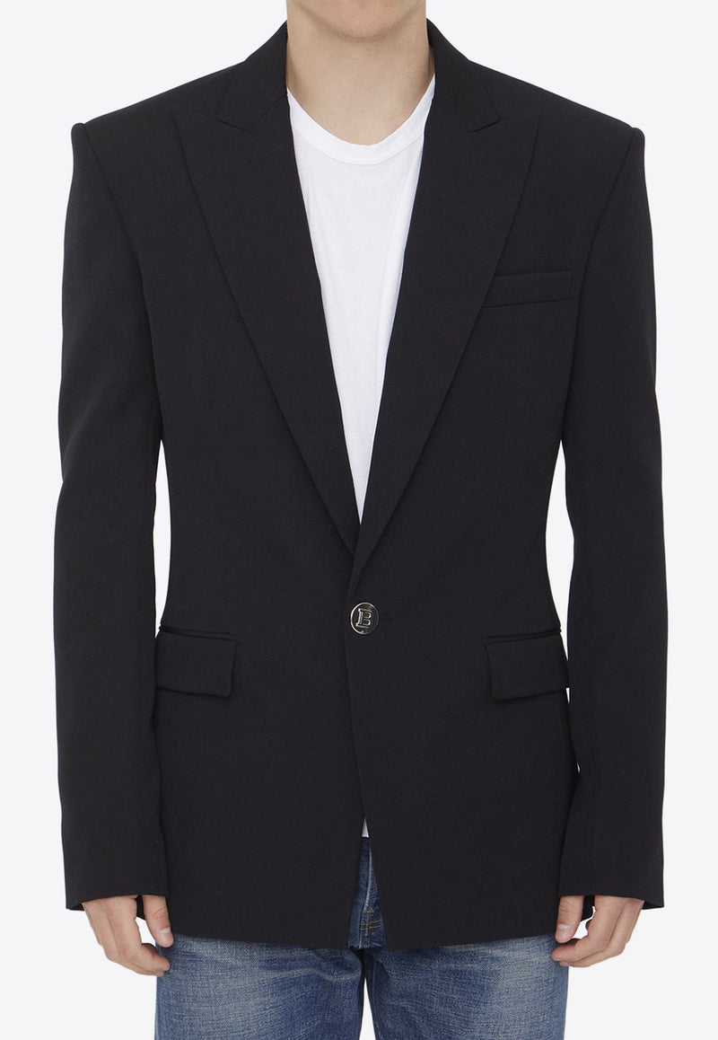 Single-Breasted Wool Blazer