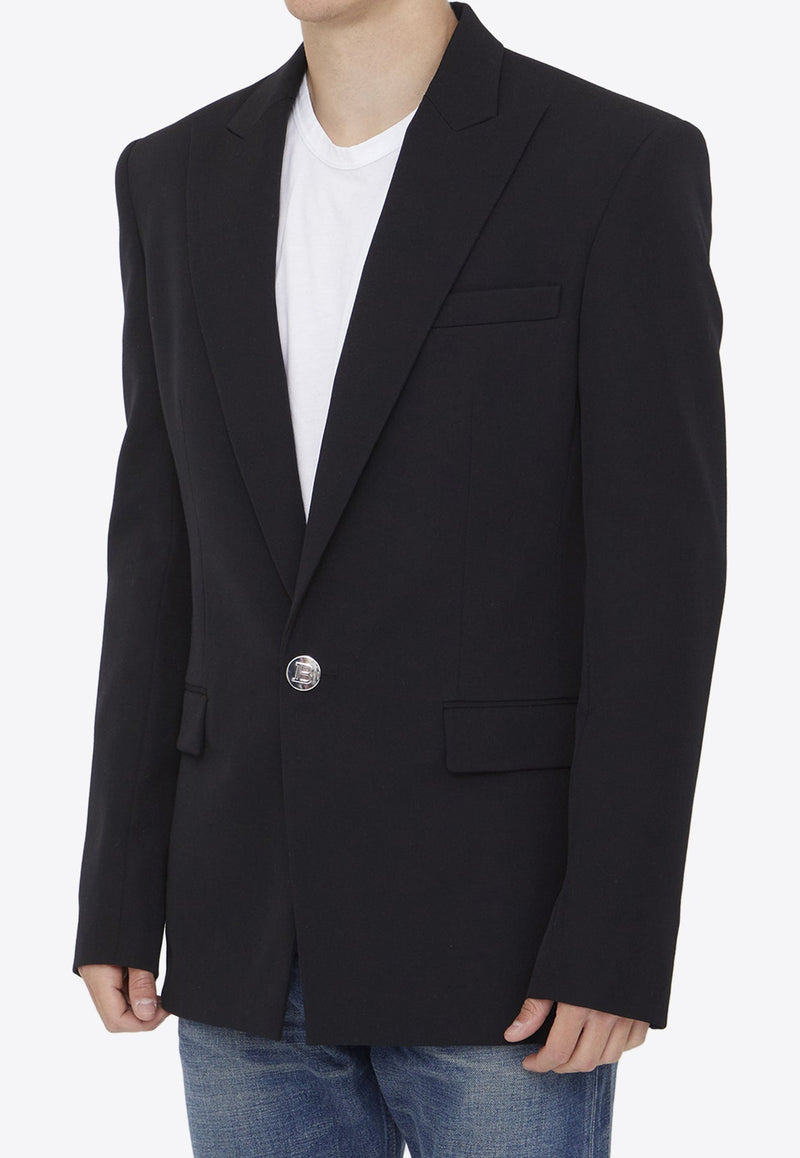 Single-Breasted Wool Blazer