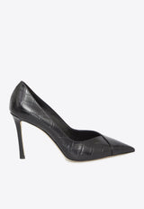Cass 95 Pumps in Croc-Embossed Leather