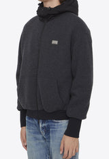 Wool Jersey Zip-Up Hoodie