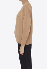 High-Neck Cashmere Sweater