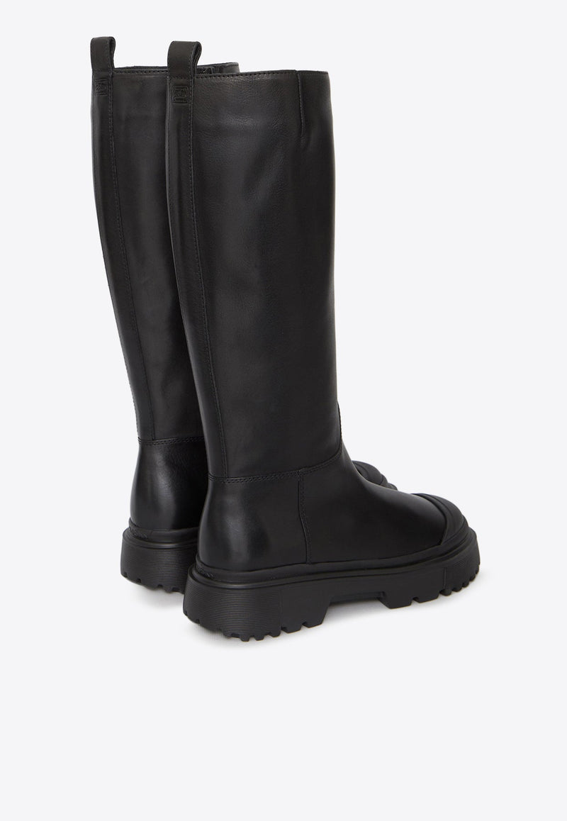H619 Mid-Calf Leather Boots