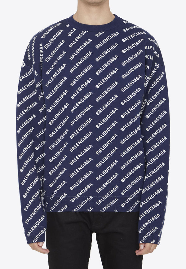 All-Over Logo Jacquard Sweater