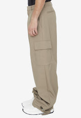 Logo-Embroidered Drill Cargo Pants