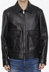 Zip-Up Leather Jacket