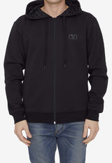 Signature VLogo Zip-Up Hooded Sweatshirt