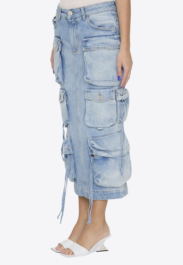 Utility Midi Denim Skirt