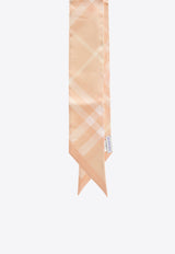 Skinny Check Silk Twill Scarf