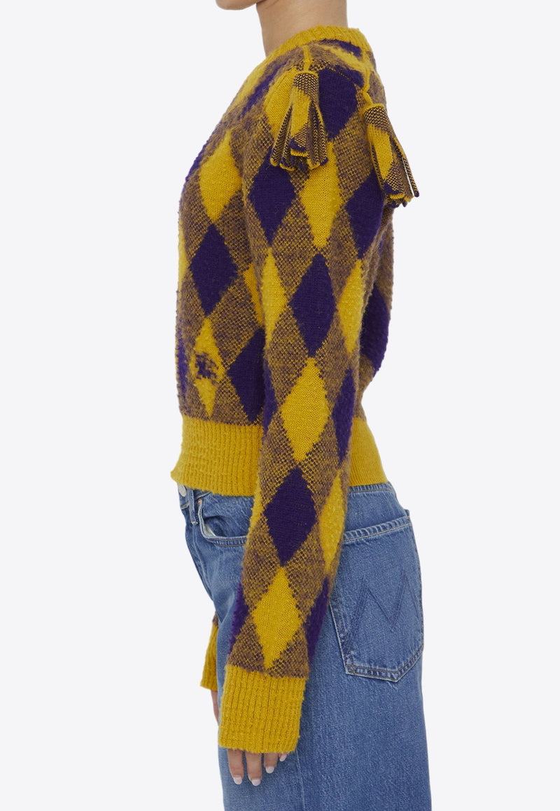 Argyle Crewneck Wool Sweater