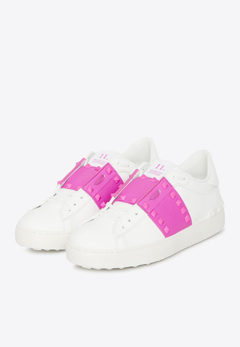 Rockstud Untitled Low-Top Leather Sneakers