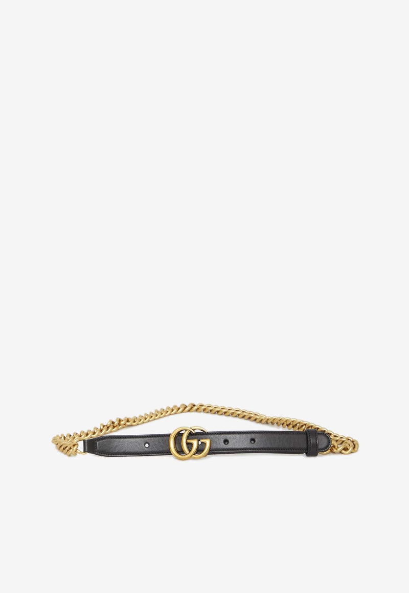 GG Marmont Chain and Leather Belt