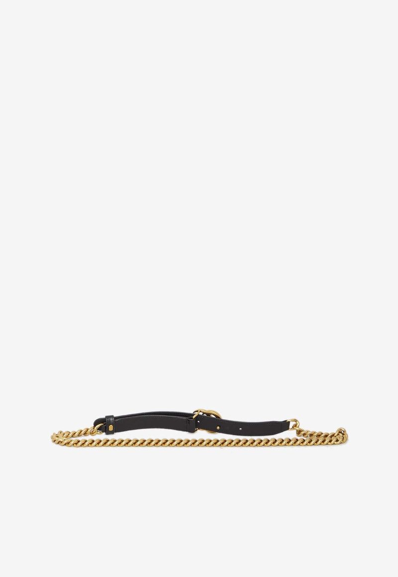 GG Marmont Chain and Leather Belt