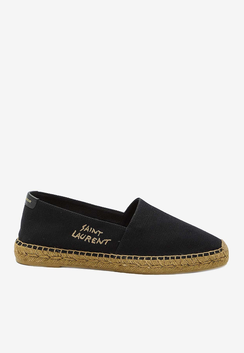 Logo-Embroidered Canvas Espadrilles