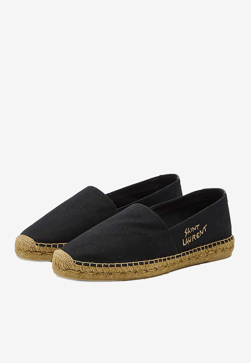 Logo-Embroidered Canvas Espadrilles