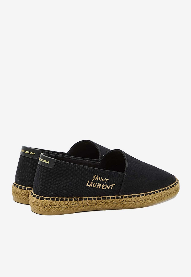 Logo-Embroidered Canvas Espadrilles