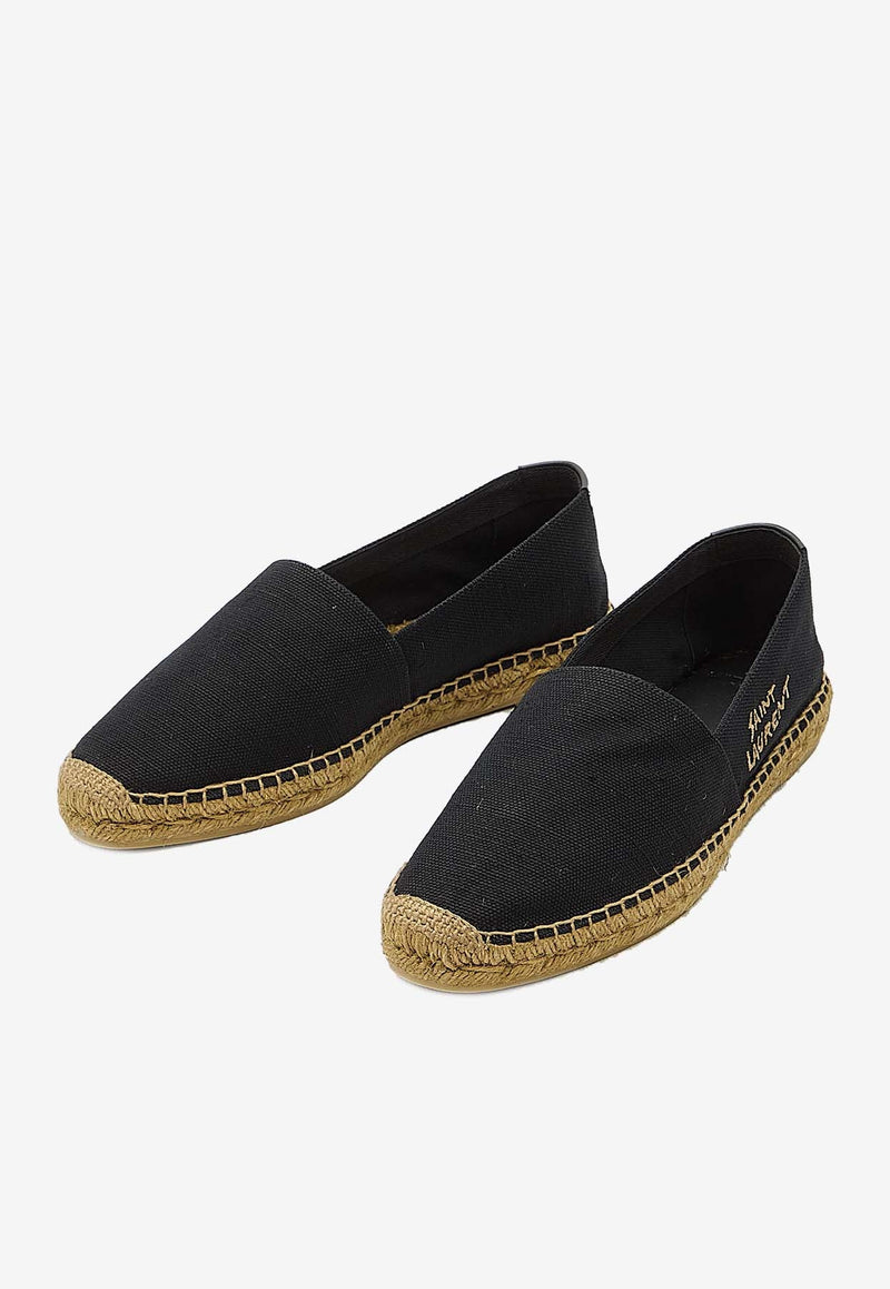 Logo-Embroidered Canvas Espadrilles