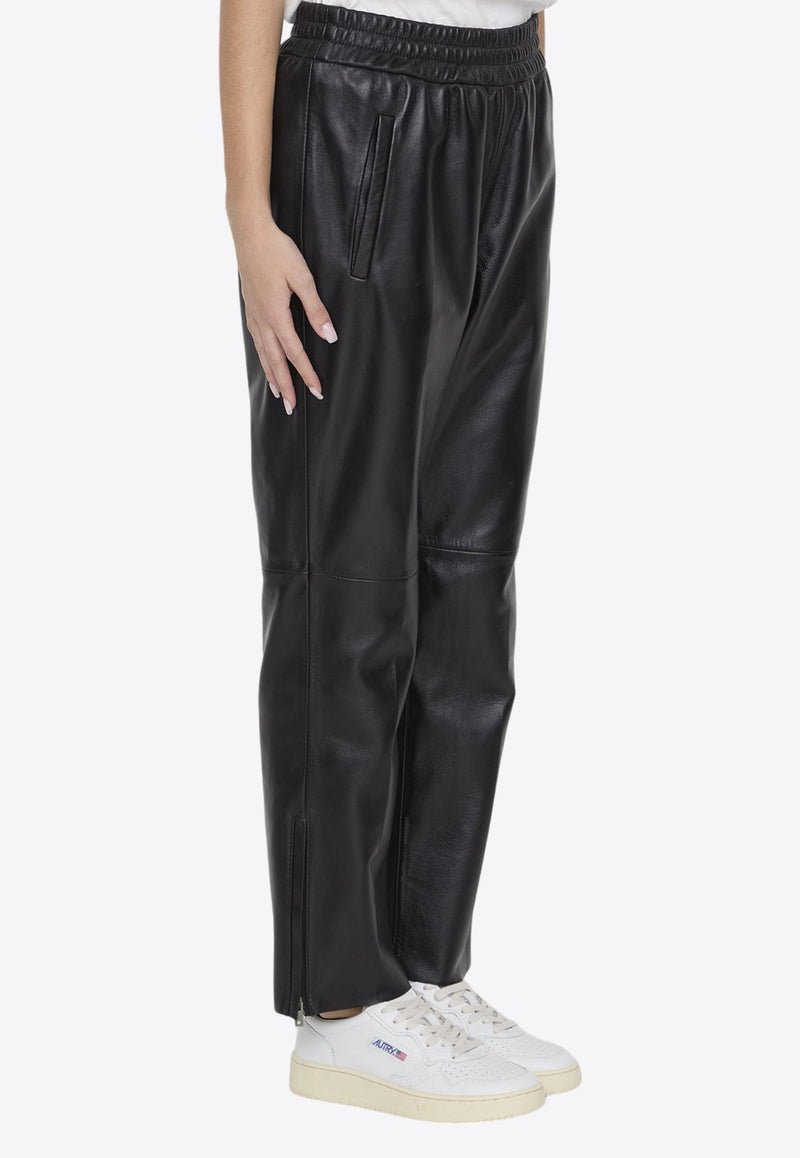 Essential Leather Straight Pants