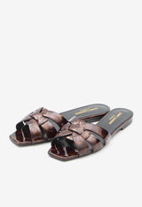 Tribute Patent Leather Flat Sandals