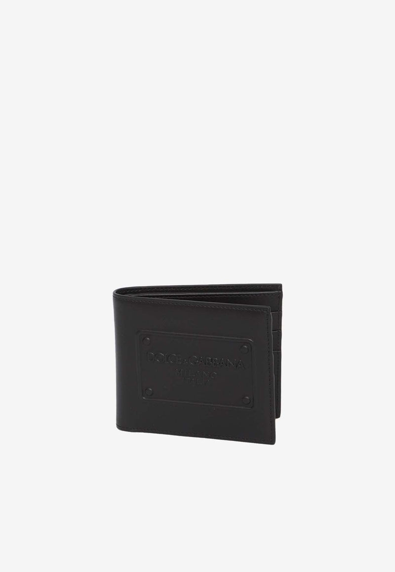 Logo-Embossed Bi-Fold Wallet