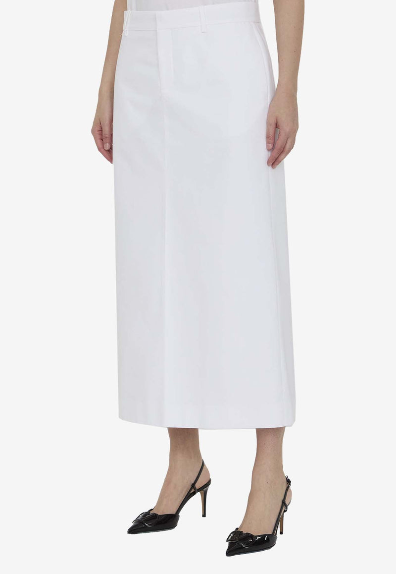 Compact Straight Midi Skirt