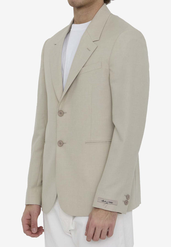 Single-Breasted Wool Jacket