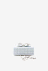 Micro Crystal-Embellished Bow Top Handle Bag