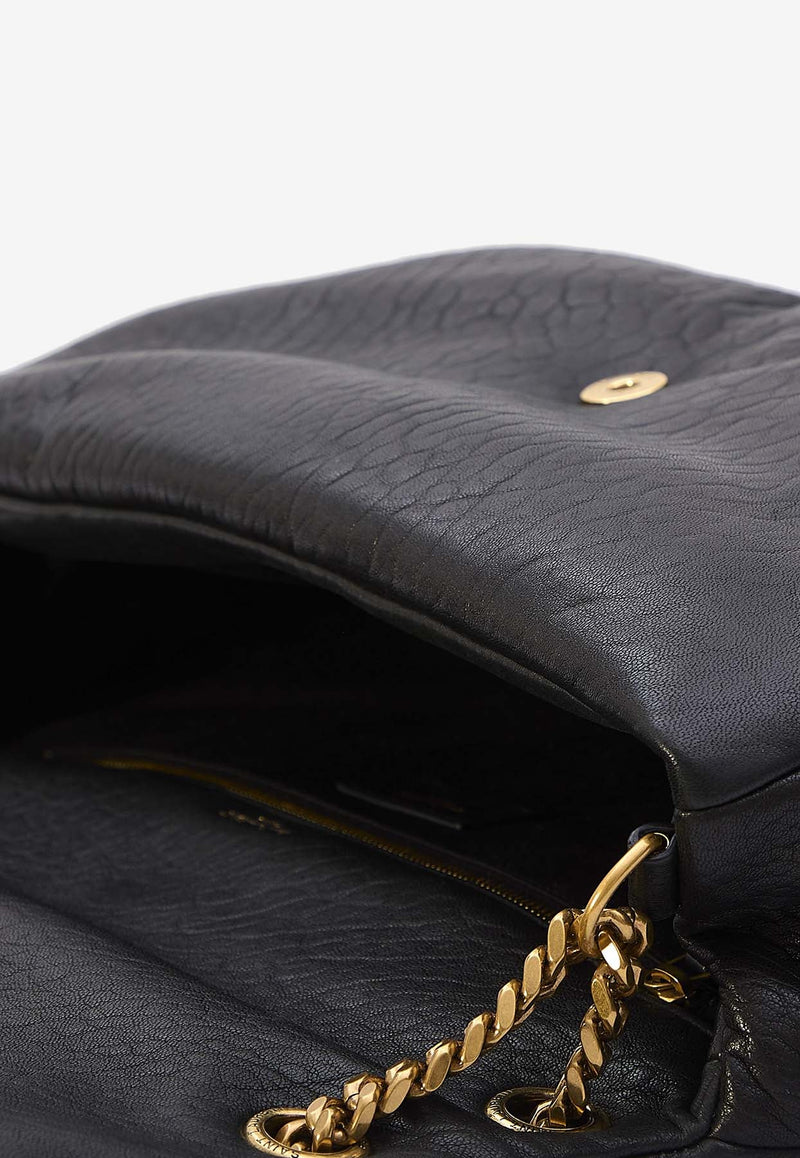 Large Calypso Grained Leather Shoulder Bag