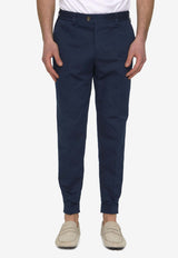 Tapered-Leg Linen-Blend Pants