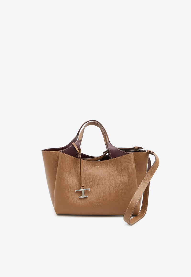 Mini Top Handle Bag in Grained Leather