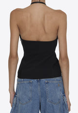 Halterneck Top with Cut-Out Detail