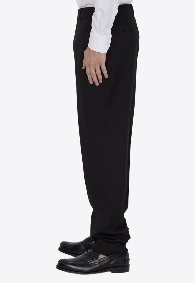 Straight-Leg Tailored Wool Pants