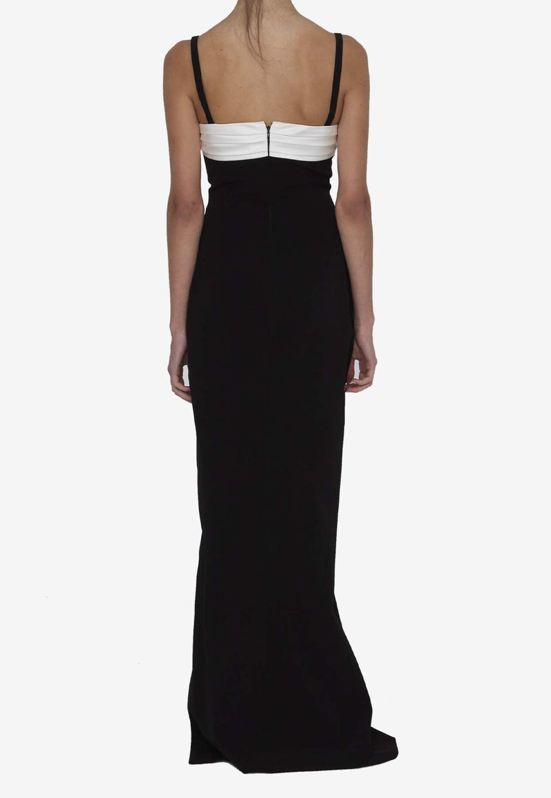 Two-Tone Crepe Gown