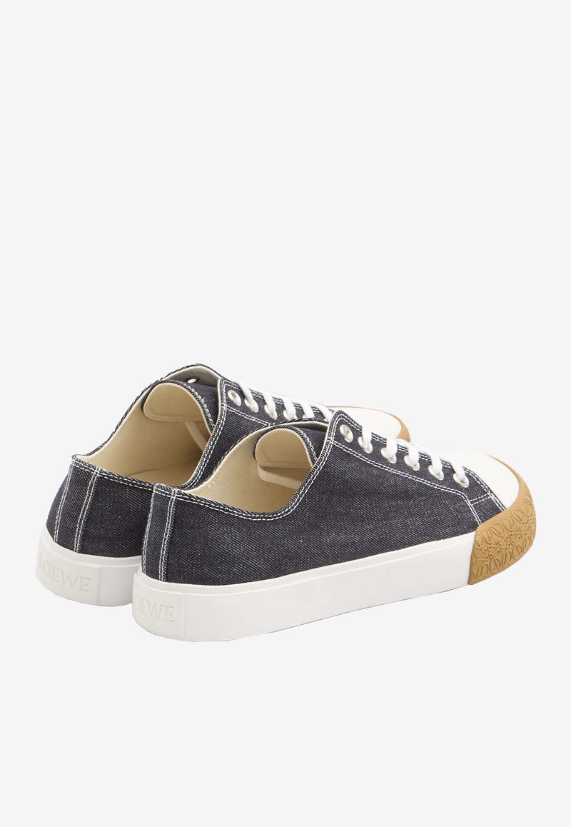 Bloc Low-Top Denim Sneakers