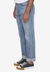 Straight-Leg Basic Jeans