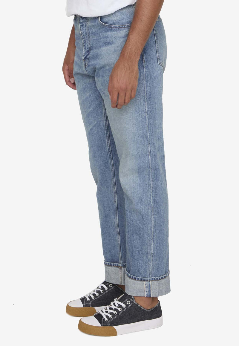 Straight-Leg Basic Jeans