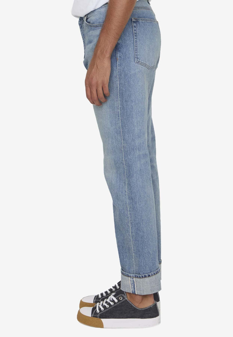 Straight-Leg Basic Jeans